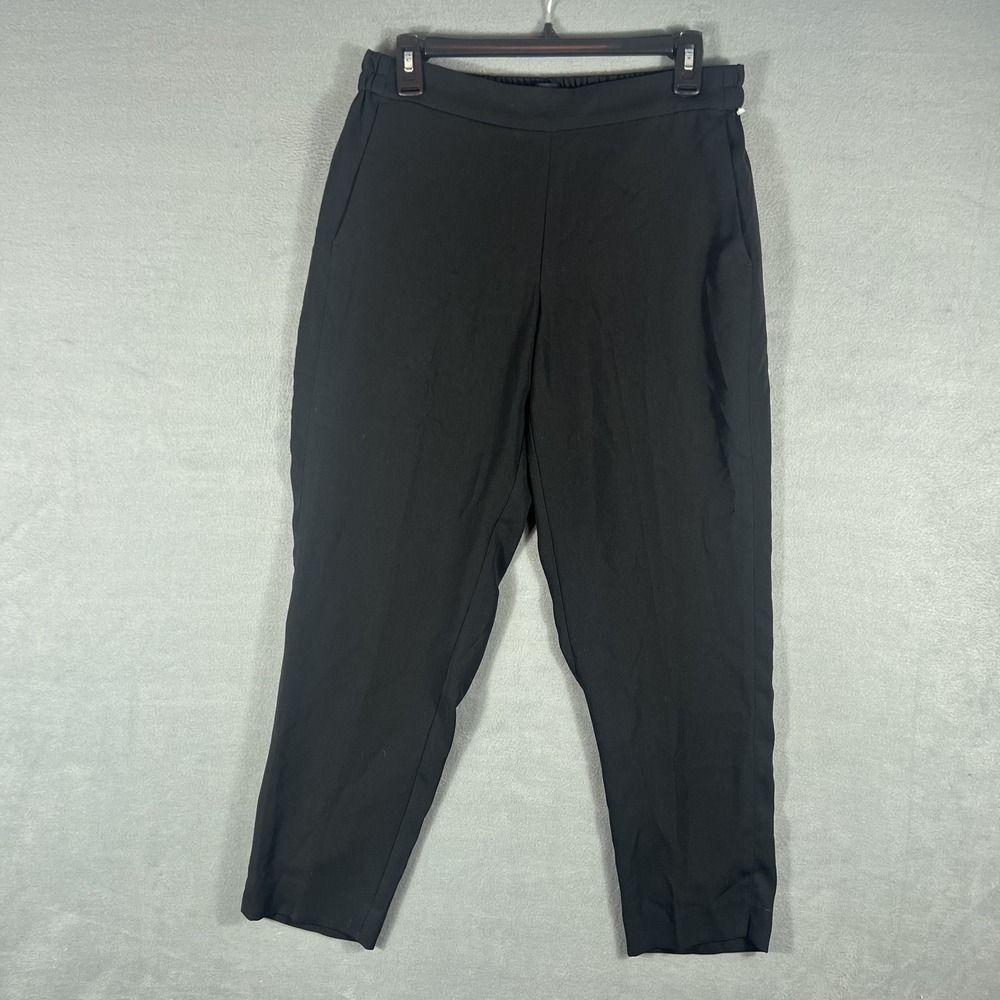 J. Crew Jamie Pant Women's Size 8 Black Pull On Elastic Waist Tapered‎ Trousers